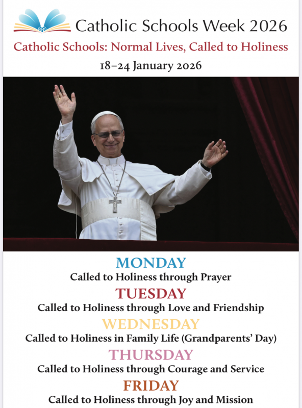 It is Catholic Schools Week this week.